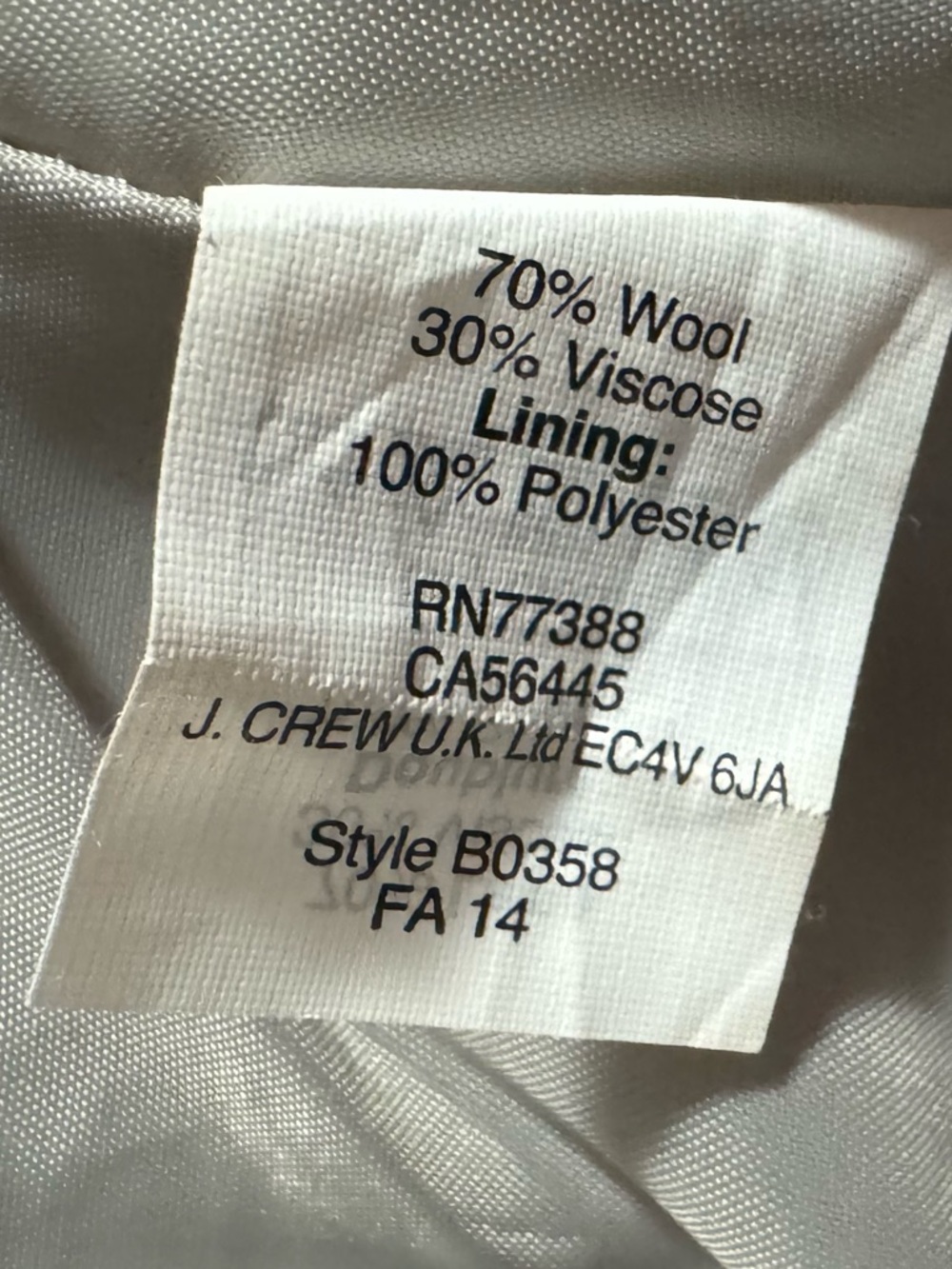 J. Crew Beige Wool-Blend Mini Skirt Size 00 - Picture 7 of 9